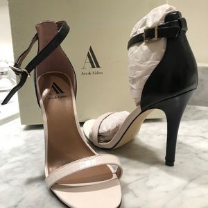 NWT Ava & Aiden animal skin heels.